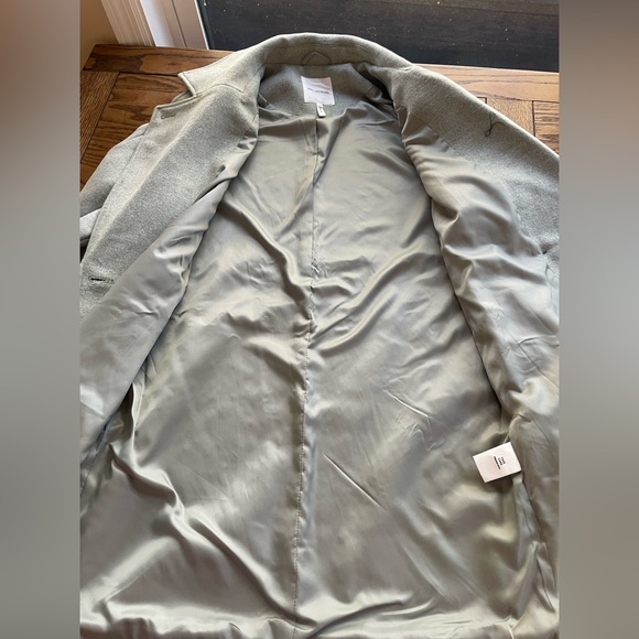 AVEC LES FILLES Women's  Collar Coat Size Medium Moss, Light Green - Picture 9 of 13